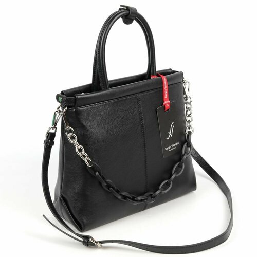 фото Сумка тоут sergio valentini, фактура матовая, черный