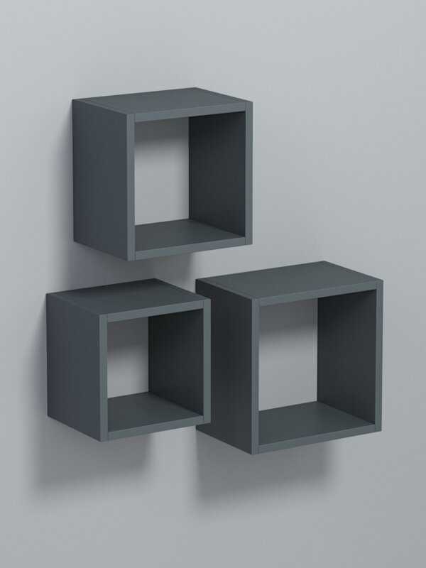 Полка настенная "вайб" №8, Темно-серый. Производитель товара - компания Westcom.