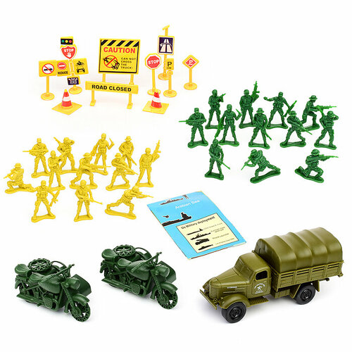 игровой набор play smart военный в пакете 802 39090 Детский военный набор JL668-77 Дивизия (38 дет.) в пакете