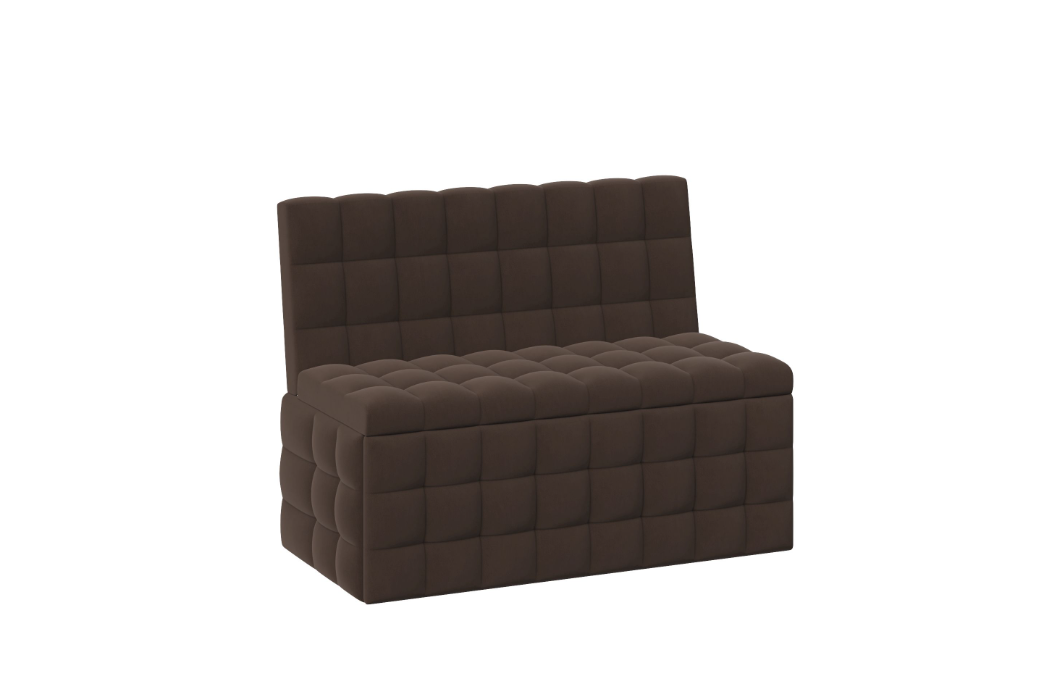 Прямой диван Темпо BONMEBEL Вивальди коричневый, механизм Не раскладной, 102х56х80 см