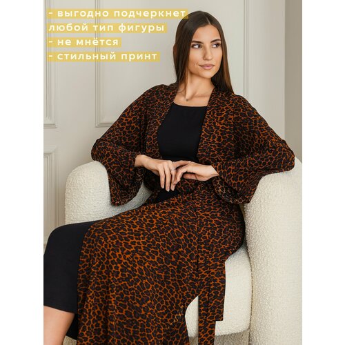 фото Кимоно , размер 46/160, черный, желтый нет бренда