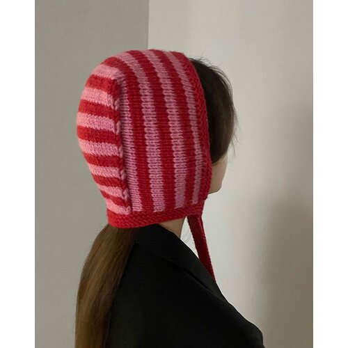 фото Шапка , размер 54, красный, розовый 1326knitting