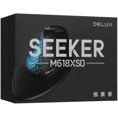 Мышь Wireless Delux вертикальная , 2.4G+BT5.0,RGB, 800/1200/2400/4000 - фото №16