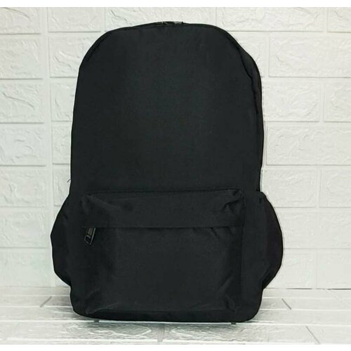 фото Рюкзак черный мужской и женский городской, повседневный на молнии, стильный и современный нет