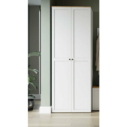 Шкаф Мишель 2-х створчатый Белый/Дуб крафт золотой