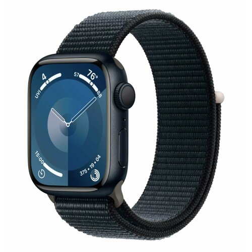 Умные часы Apple Watch Series 9, 45mm, Midnight (Размер S/M)