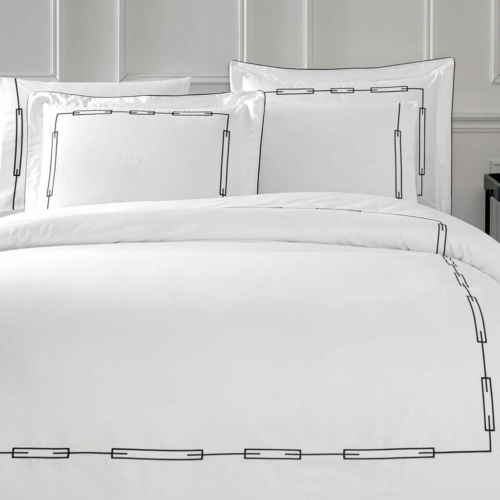 фото Tivolyo home Постельное белье Chanel цвет: черный (евро)