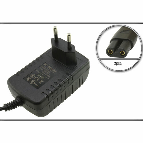 Адаптер (блок) питания 6V, 0.12A, 2pin (CA53, C060012-EU, PN53W), зарядное устройство для BaByliss MT726E и др. адаптер блок питания 3v 3 2v 0 5a 2pin зарядное устройство бритвы vitek vt 8265b и др
