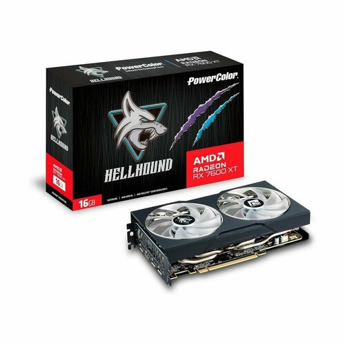 Видеокарта PowerColor RX7600XT Hellhound 16GB GDDR6 128bit 3xDP HDMI 2FAN RTL 4331900₽