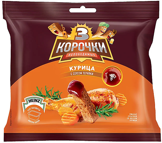 Сухарики ржаные "3 корочки" курица с соусом терияки 60г