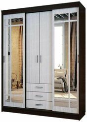 Шкаф-купе "Лорд" (Фортуна) 1,7 метра, цвет Венге / Лоредо, материал ЛДСП