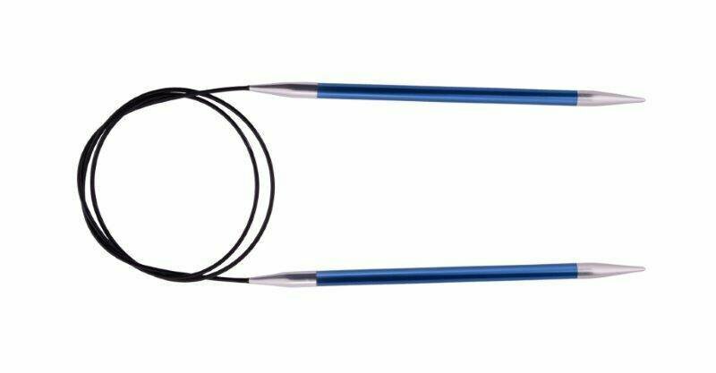 47160 Knit Pro Спицы круговые для вязания Zing 4,5мм/100см, алюминий