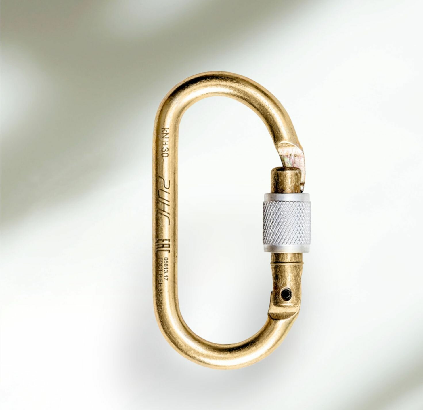 Карабин Ринг высокопрочный стальной овал кейлок нагрузка 30 кН 1 шт