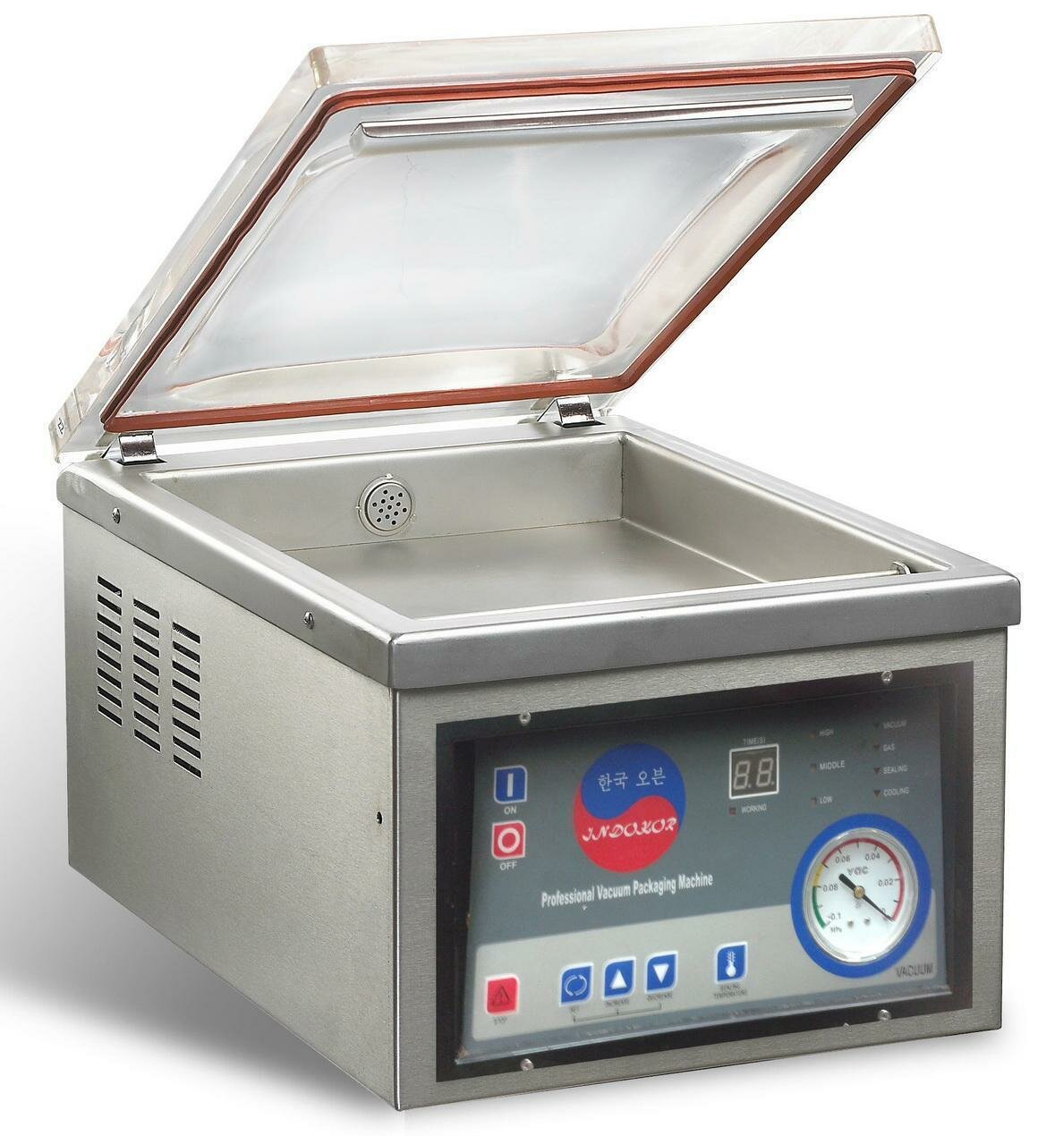 Вакуумный упаковочный аппарат INDOKOR IVP-260/PD, 1-2 упак/мин, 480x330х375 мм