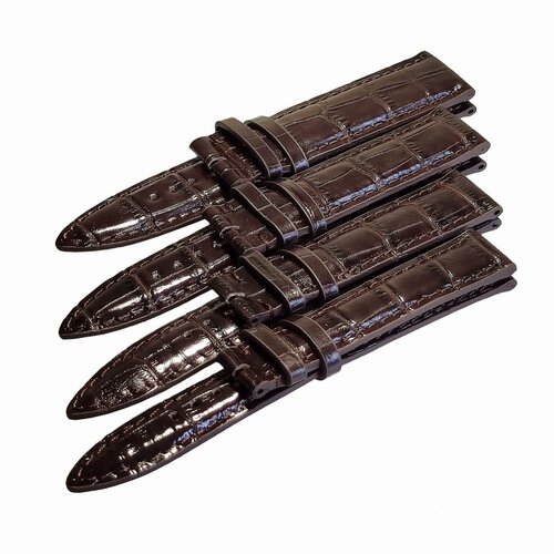 Ремешок Malpolon, фактура полуглянцевая, под рептилию, диаметр шпильки 1.75 мм, размер 24/22 XL, Шоколадный
