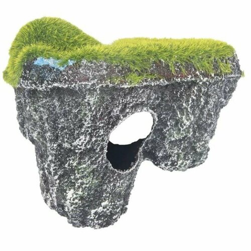 Плавающий грот для аквариума Скала Flamingo 13 х 12 х 85 см полирезин серый FL410358 2020₽