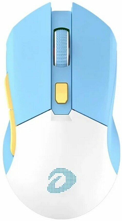 Мышь игровая беспроводная Dareu EM901X Blue-White (голубой-белый), DPI 400/800/1600/3200/6400/12000, подключение: проводное+2.4GHz, подсветка RGB, с зарядной станцией, встроенный аккумулятор 930mAh, р - фото №4