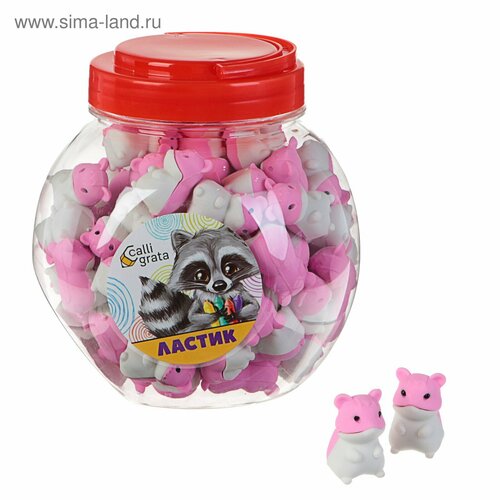 Ластик фигурный Хомяк 100шт 1954₽