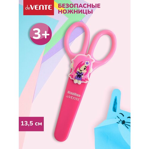 Ножницы детск de VENTE Rabbit 127см двухцвет прорез кольца в карт блистере голубой 8010213 212₽