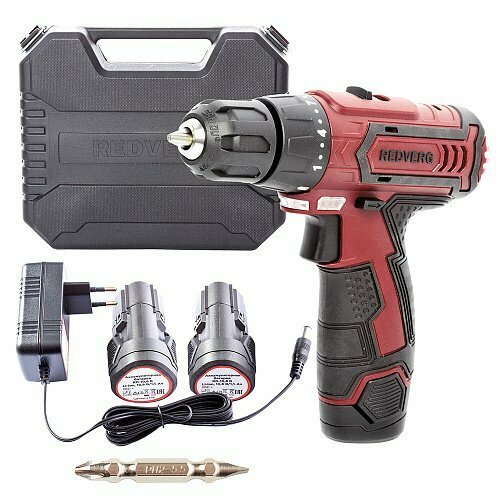 Шуруповерт аккумуляторный RedVerg RD-SD10L2Y Li-ion 25Нм 108В 2х15Ач 14688₽