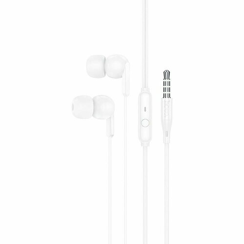 Гарнитура HOCO M124 Wide 35мм внутриканальная 12м белый 40500₽