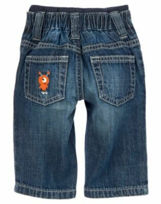 Джинсы Gymboree Весна-лето 2024, размер 6-12мес, голубой/синий — фото 1