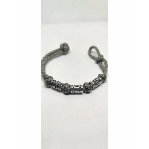 Плетеный браслет, 1 шт., серый, черный