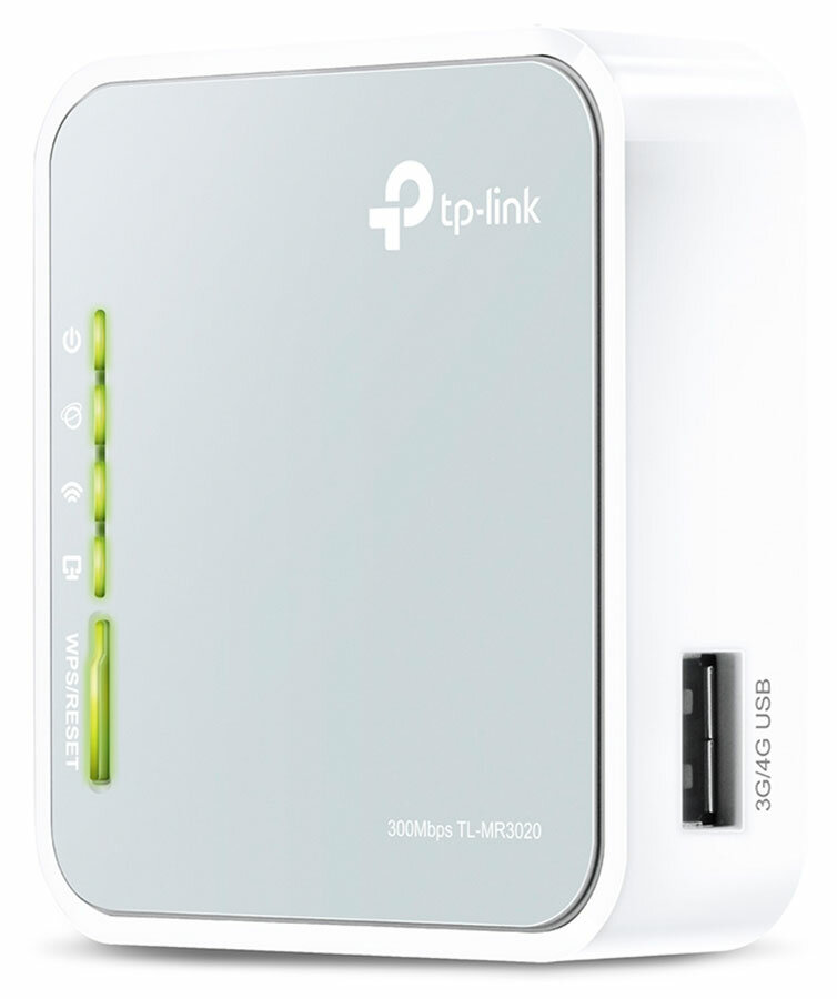Портативный роутер TP-Link Wi-Fi N300 с поддержкой 3G/4G (TL-MR3020)