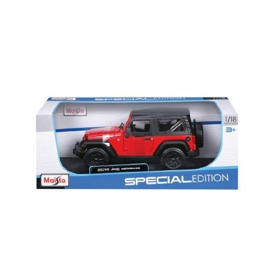 Maisto машинка "1:18 SP (B) - 2014 Jeep Wrangler" 31676, красный