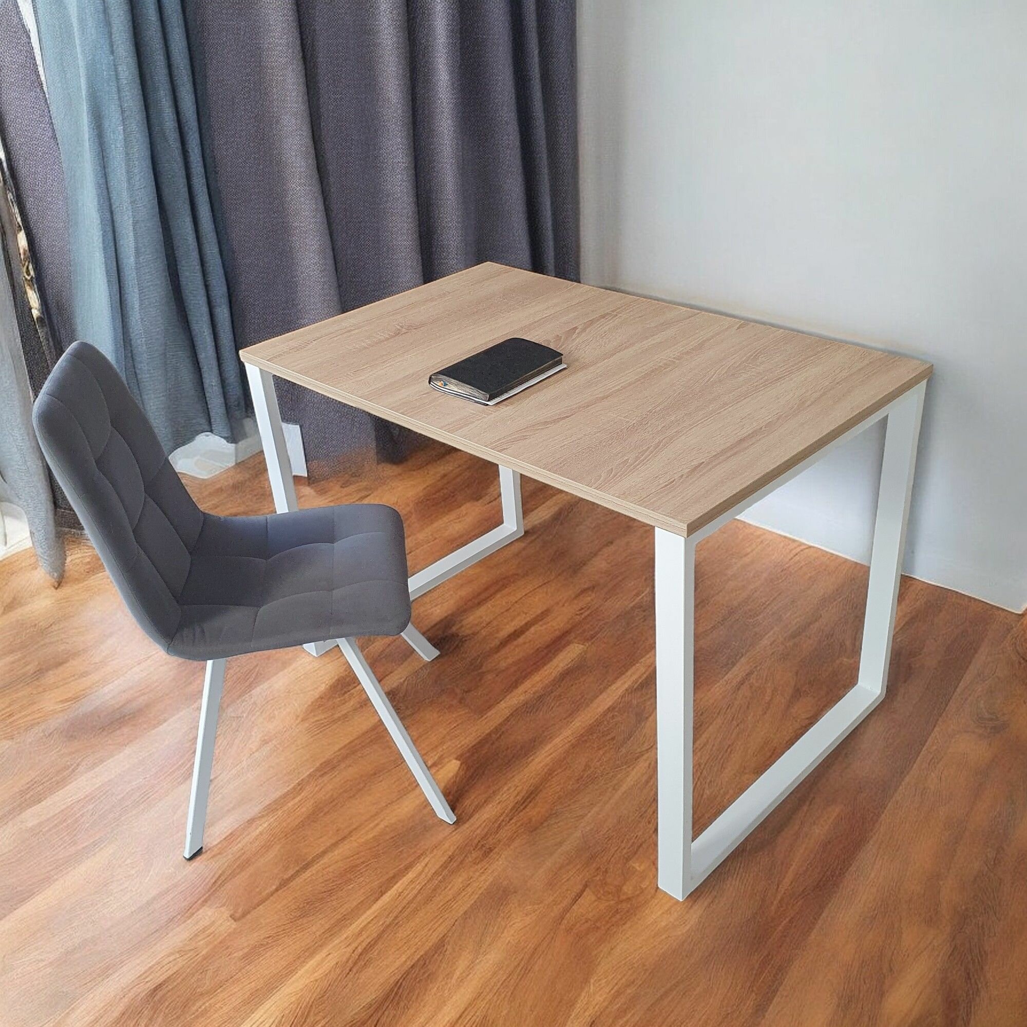 Игровой компьютерный стол/ Лофт, 110*70 см, цвет столешницы Дуб Сонома, Ножки лофт белые