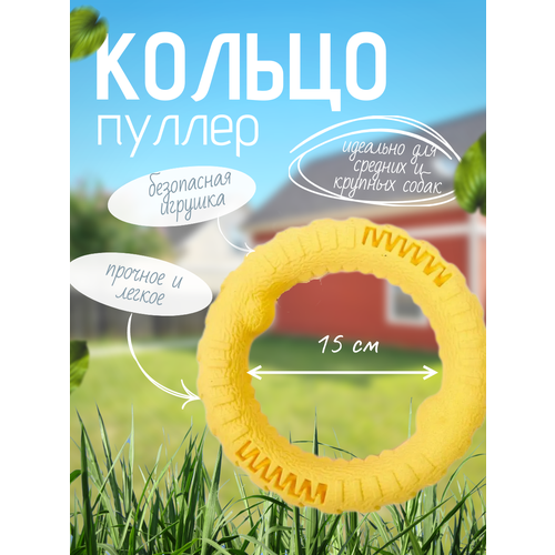 Кольцо пуллер (puller) для собак крупных и средних пород, диаметр 17 см, материал EVA