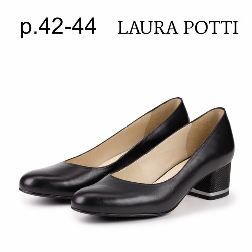 фото Туфли лодочки laura potti большие размеры, размер 43, черный