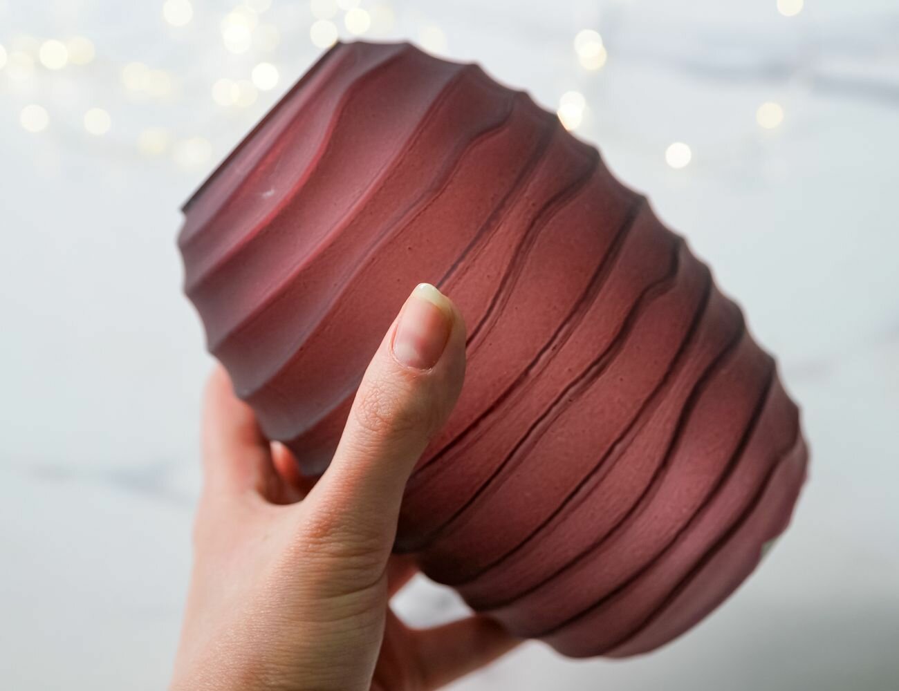 Стеклянная ваза, 16 см — фото 1