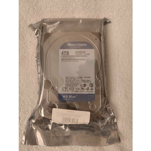 WD Жесткий диск WD SATA-III 4TB WD40EZAX Desktop Blue (5400rpm) 256Mb 3.5"