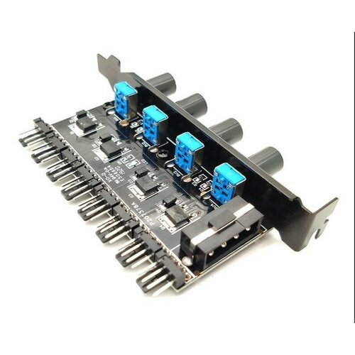 Питание Molex IDE 4Pin 4 регулировки скорости кулера 8 вентиляторов 3 или 4 pin контроллер вентиляторов 1040₽