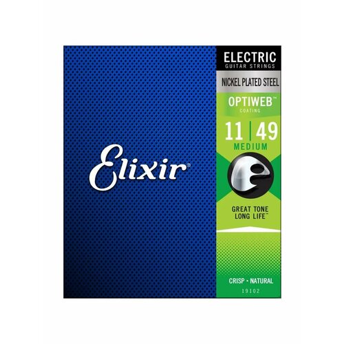 Elixir 19102 OptiWeb струны для электрогитары Medium 11-49