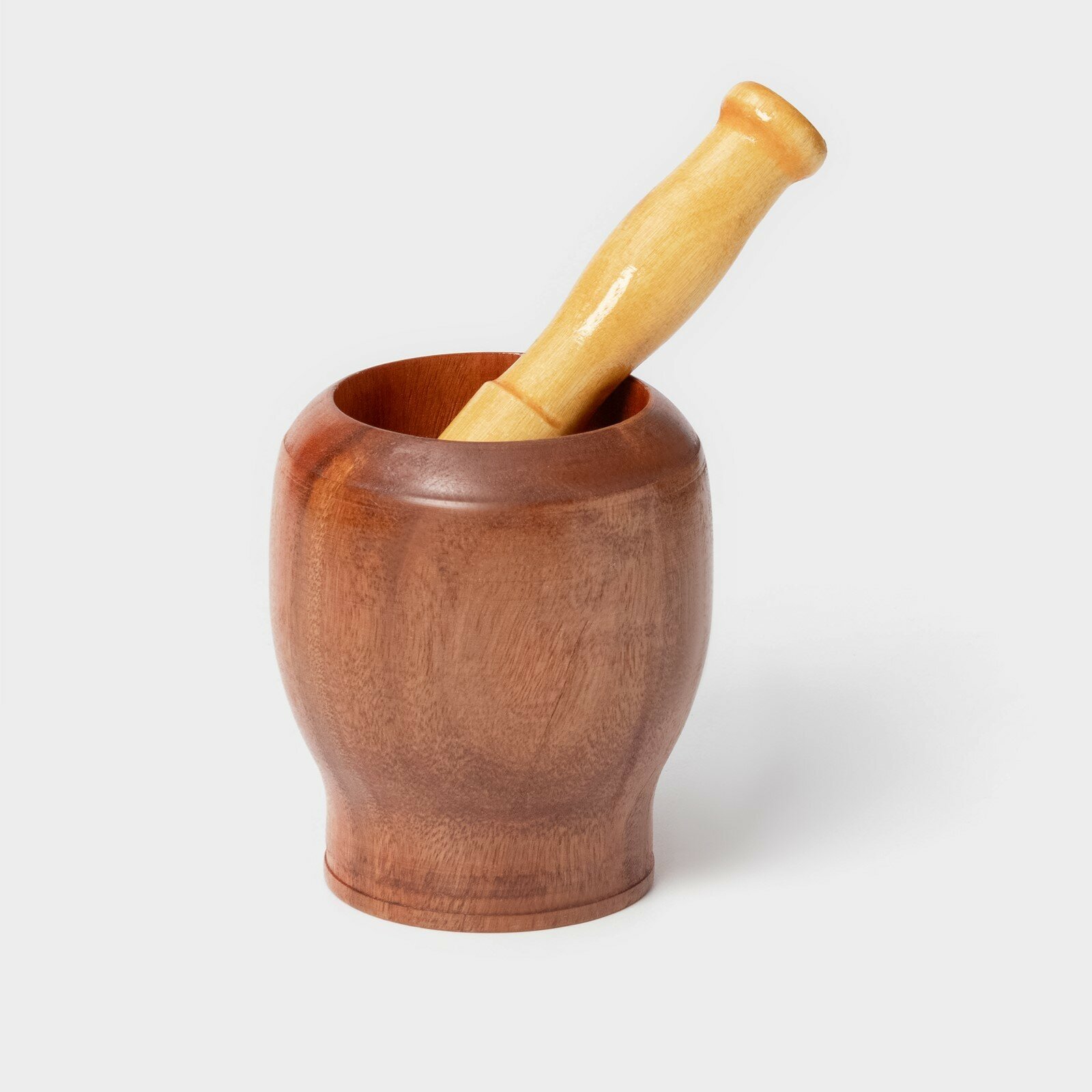 Ступка с толкушкой Доляна «Бамбук» 10 см 7997989