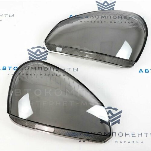 Гладкие стекла фар (пластик, тонированные) Лада Приора