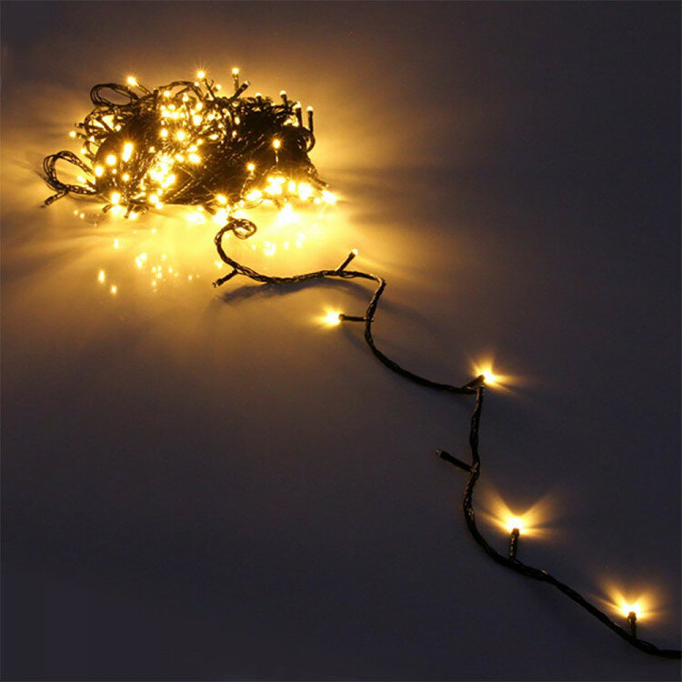 Гирлянда эл. д/дома 24м 280LED цв. теплый белый (зел. провод) арт.725-991