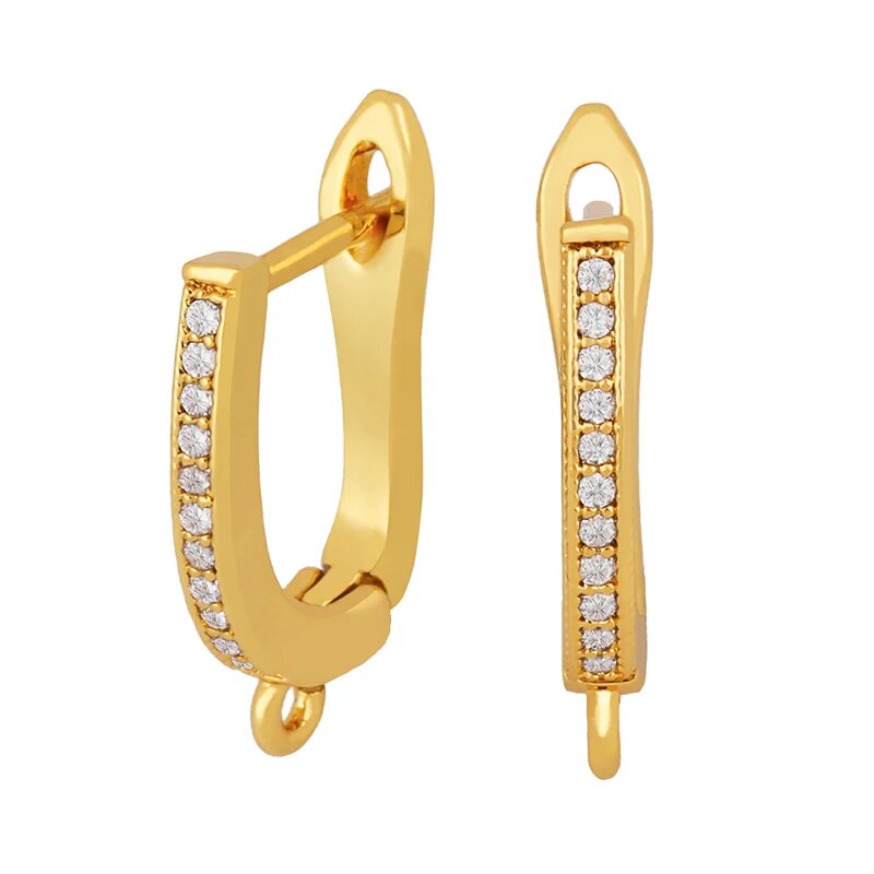 Серьги золотые с цирконием erha044, цвет gold