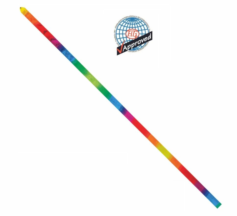 Лента для художественной гимнастики Chacott Gradation Ribbon 4м 796 Rainbow