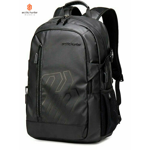 Рюкзак мужской городской, повседневный, водонепроницаемый, школьный, для путешествий, для ноутбука, 26 л, Arctic Hunter, черный