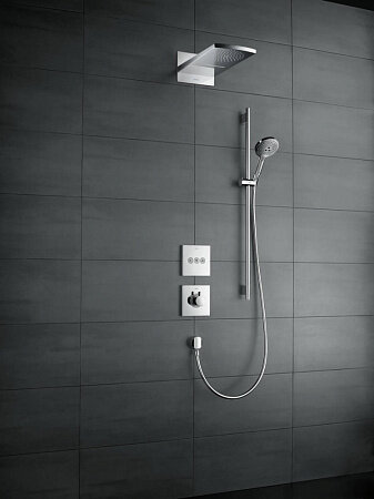 Переключатель потоков Hansgrohe для душа, матовый черный - фото №2