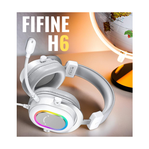 Наушники с микрофоном FIFINE H6W 71 С 24-битным объемным звуком 71 режимами эквалайзера RGB подсветка 3780₽