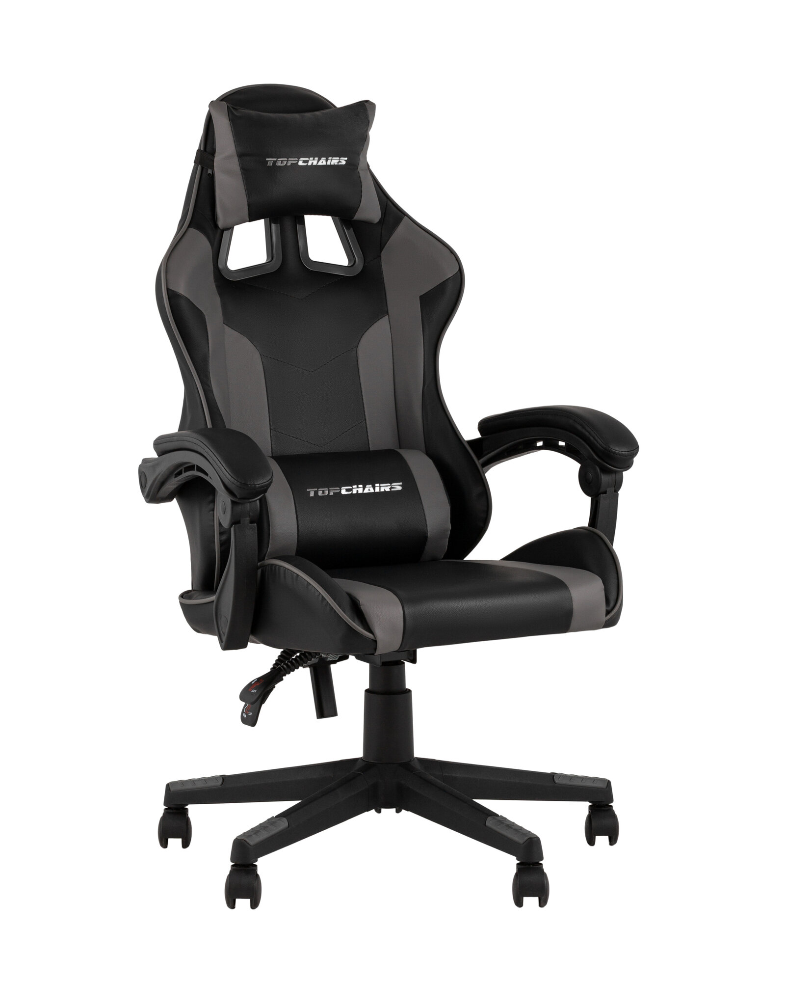 Кресло компьютерное игровое TopChairs Commander, черно-серый