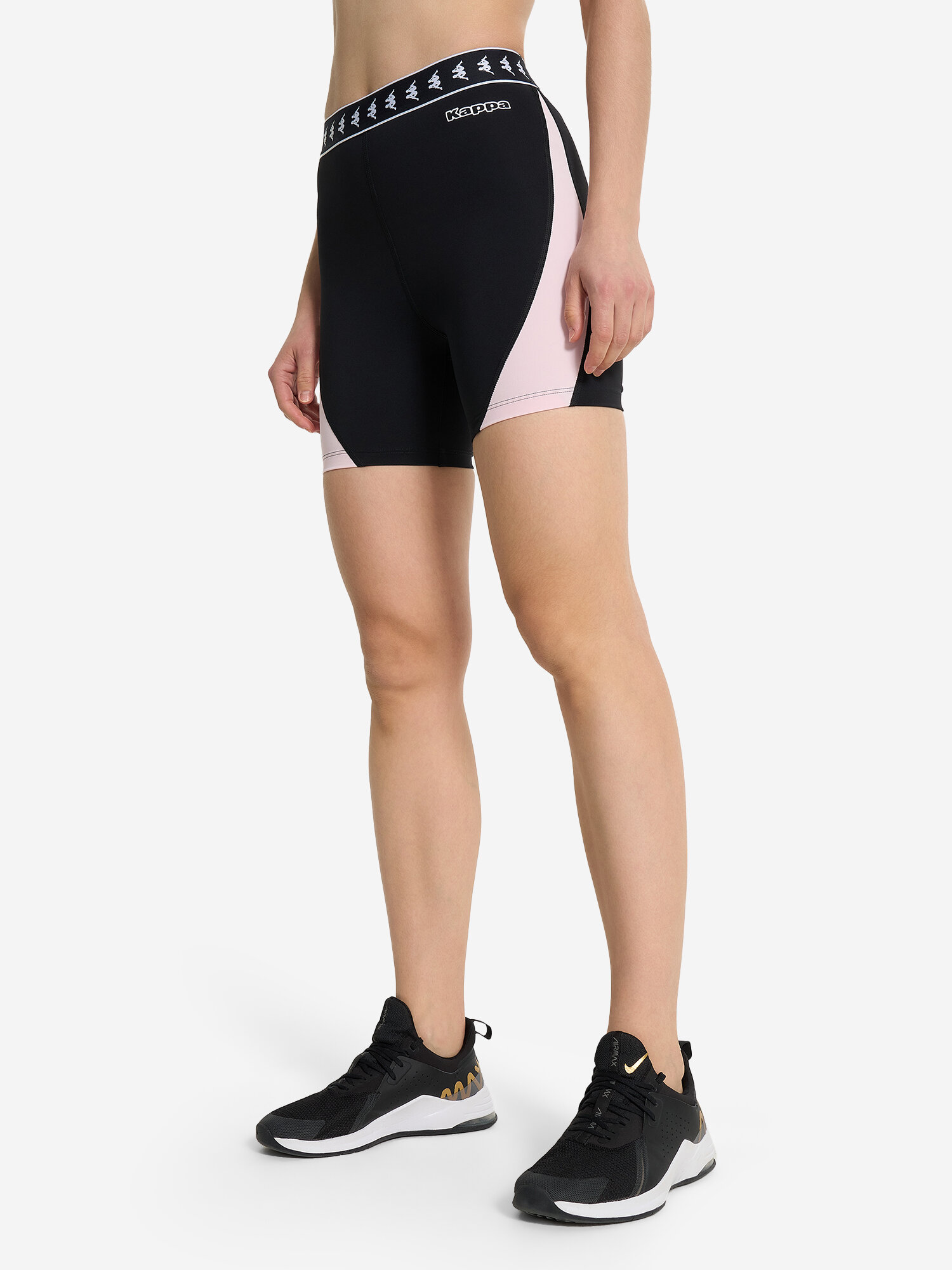 Велосипедки Kappa Sport Women's Knitted shorts, размер 46, черный/розовый