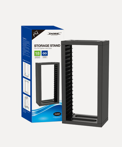 Изображение товара Подставка для хранения 18 дисков PS4, PS5, Xbox, Switch (Dobe TP4-19221)