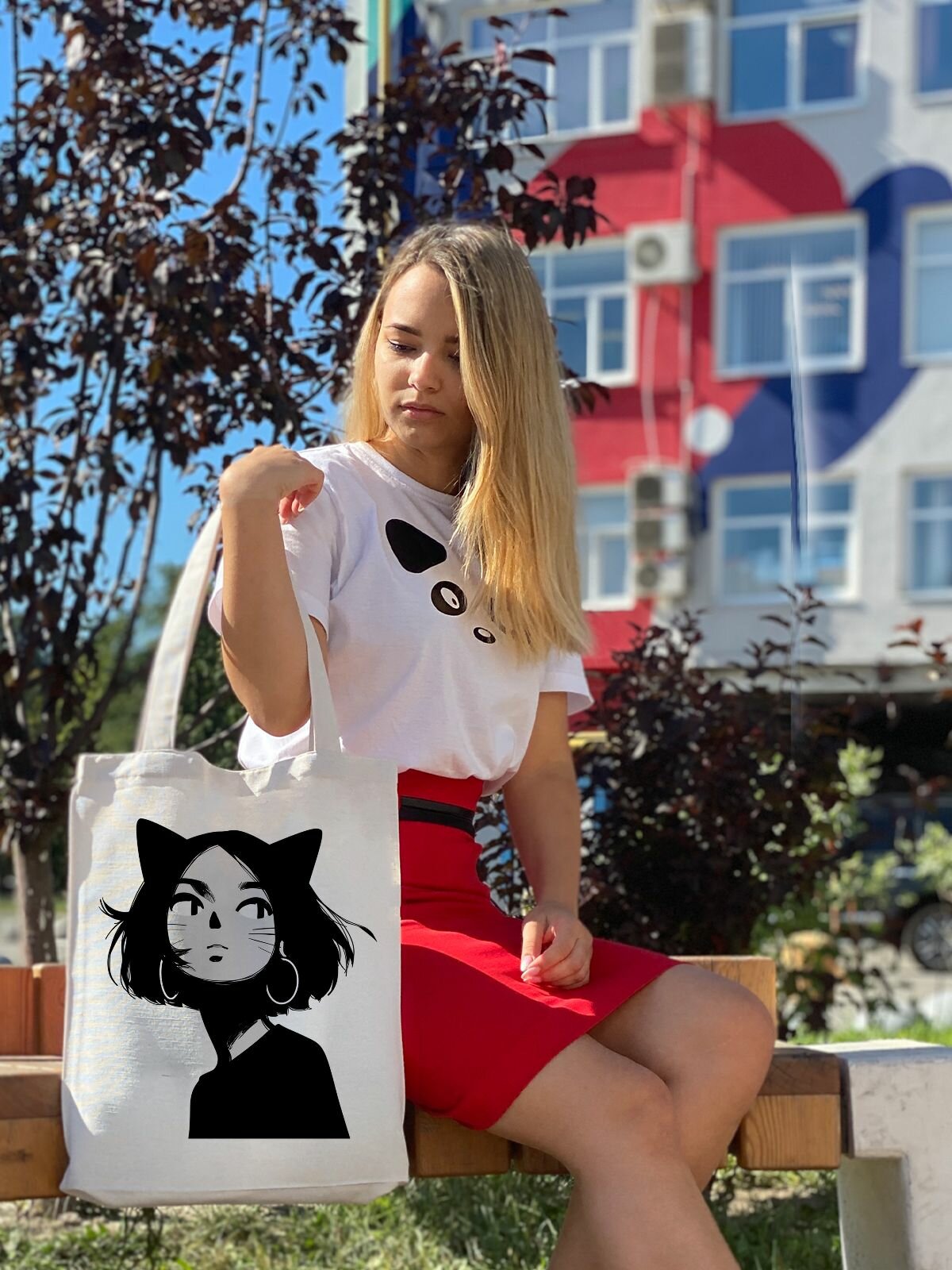 Сумка шоппер Gerasim, фактура плетеная, черный, серый — фото 1