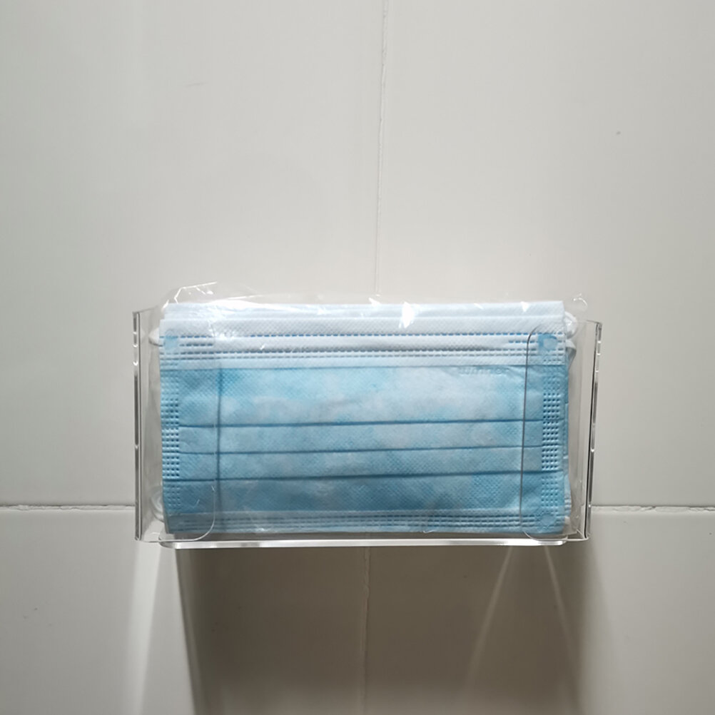 Прозрачный акриловый контейнер для хранения масок для лица, настенный диспенсер для пылезащитных перчаток, органайзер-контейнер
