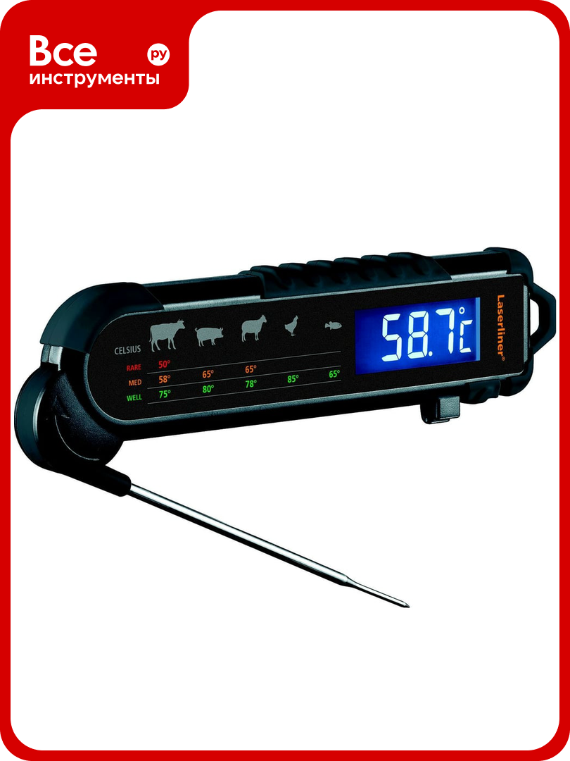 Профессиональный прибор для определения температуры и степени прожарки Laserliner ThermoMaitre 082 029A